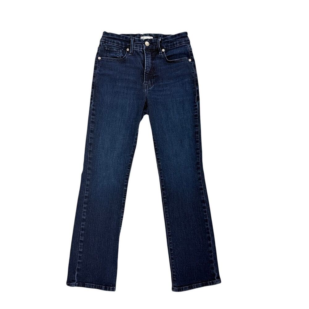 Good American High Rise Straight Leg Denim Blue Jeans Size 4 | 27
